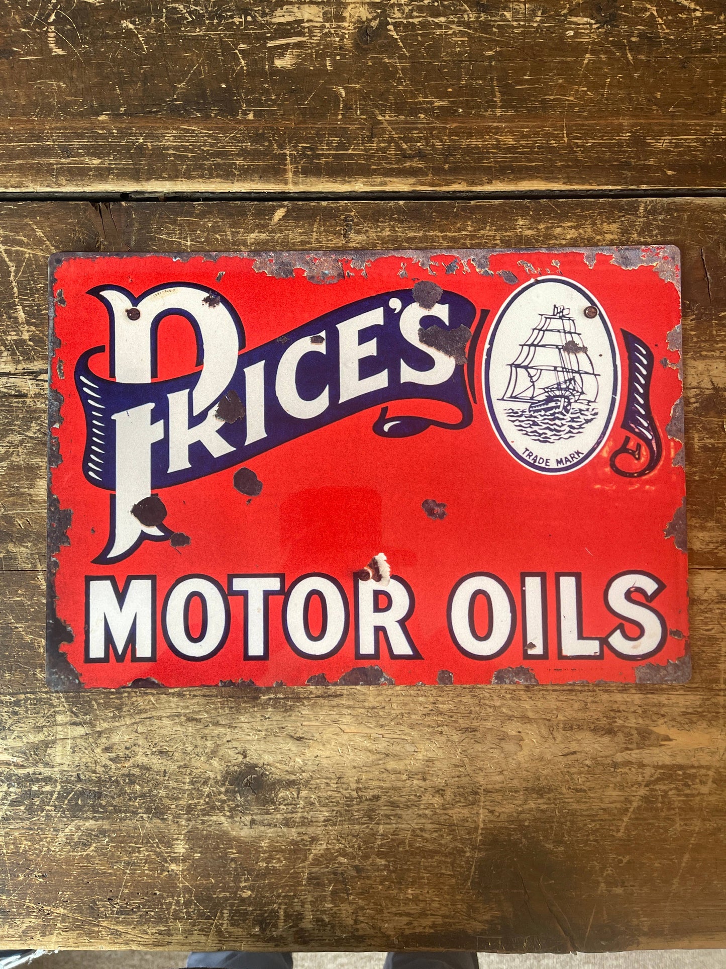 Vintage-style sign for D. Price's Motor Oils from Vintage Whippet