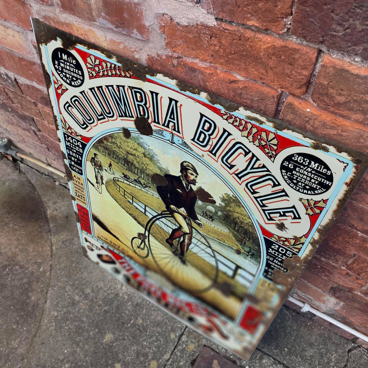 Vintage Style Columbia Bicycle Sign from Vintage Whippet