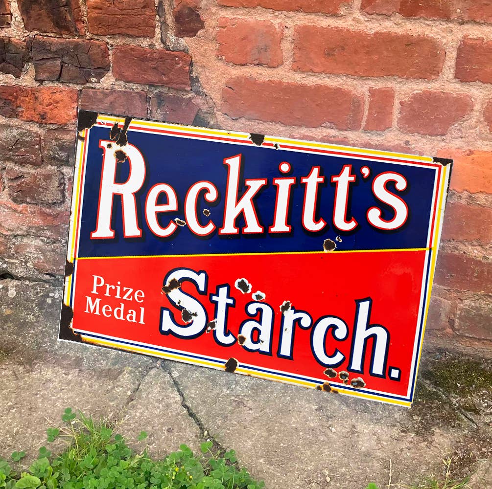 Vintage Style Reckitt's Prize Medal Starch sign from Vintage Whippet