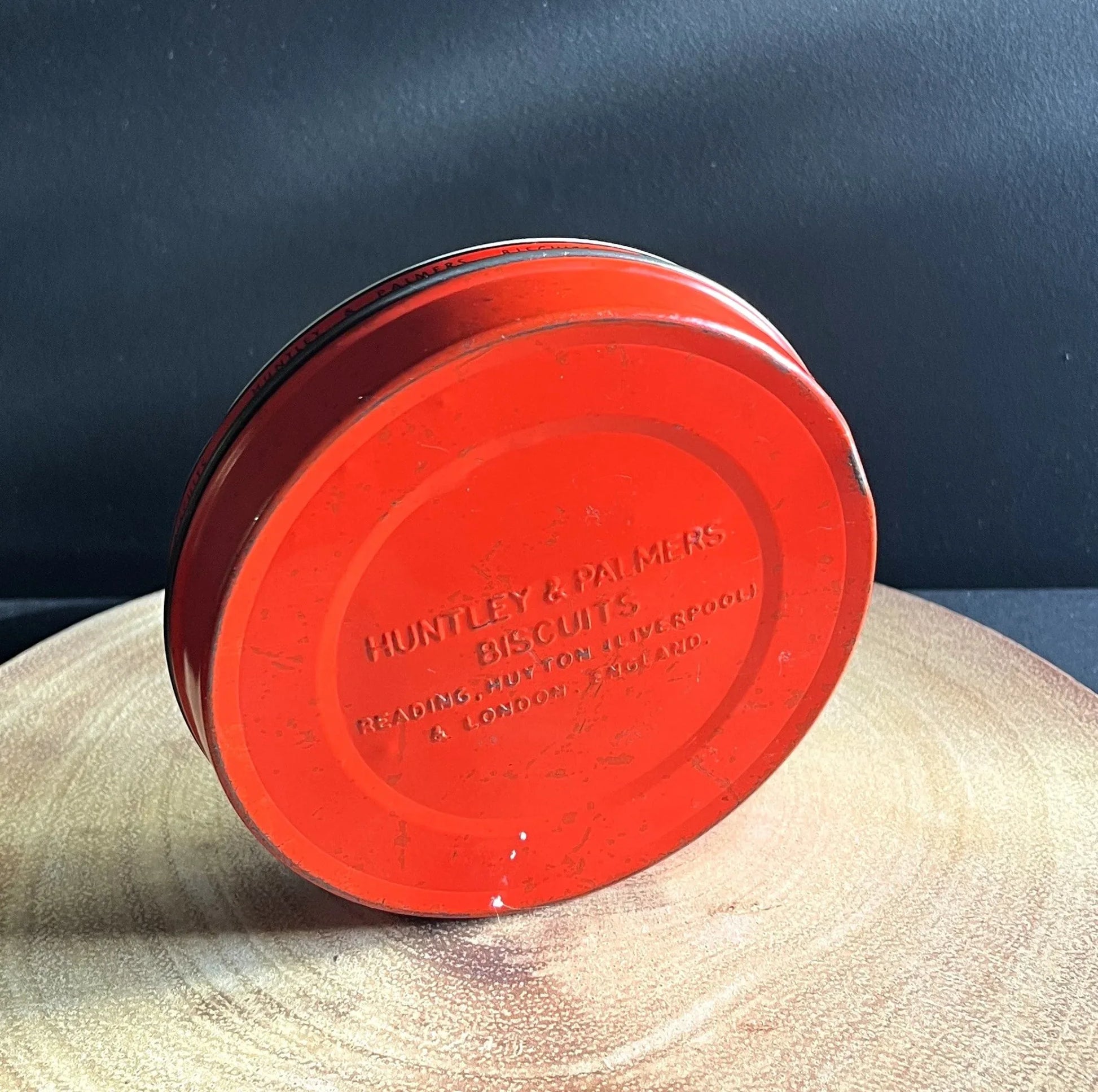This is a smaller 1960s Huntley and Palmers biscuit tin, aimed at children with an image of, and the word Cheetah on the lid.