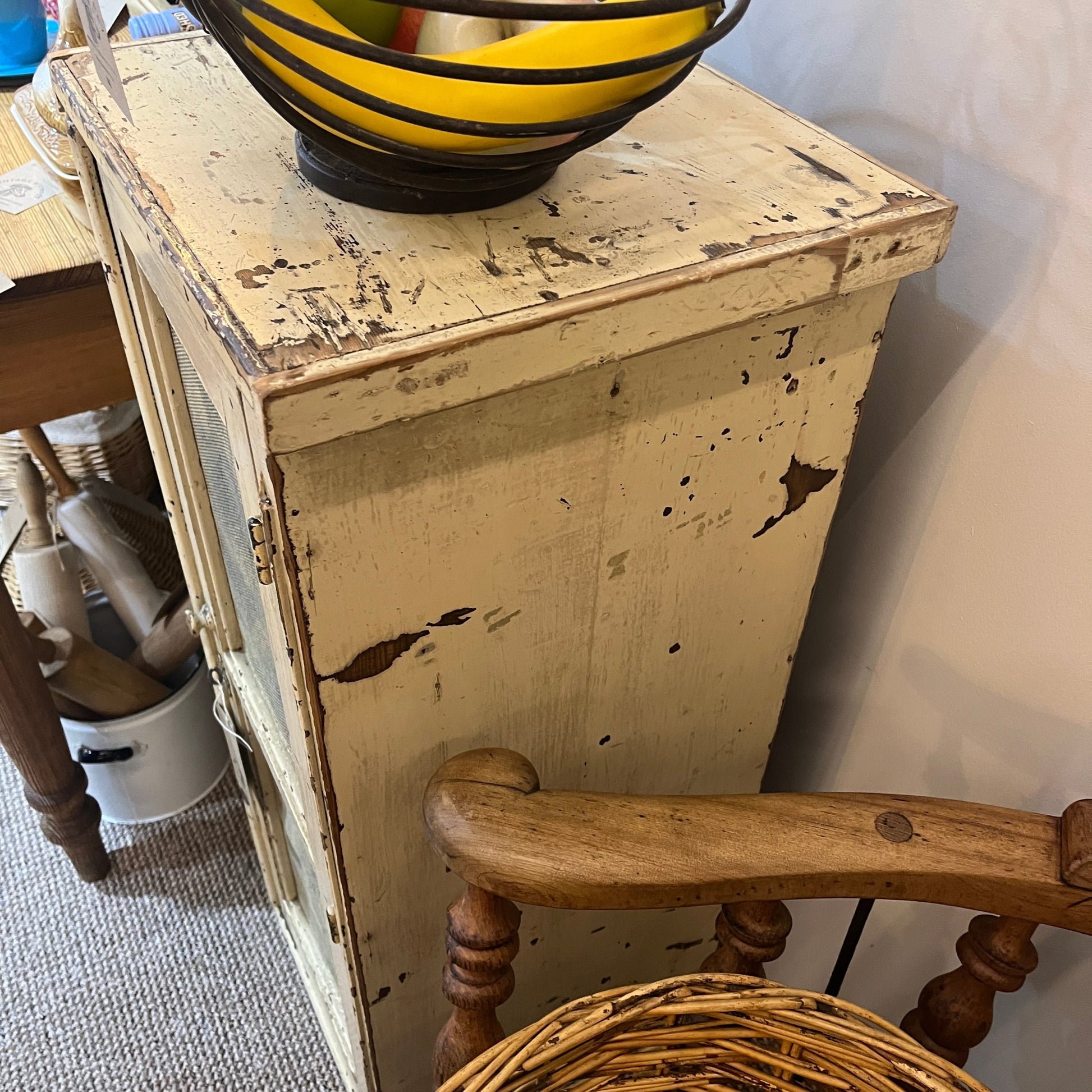 Victorian Painted Pine Meat Safe