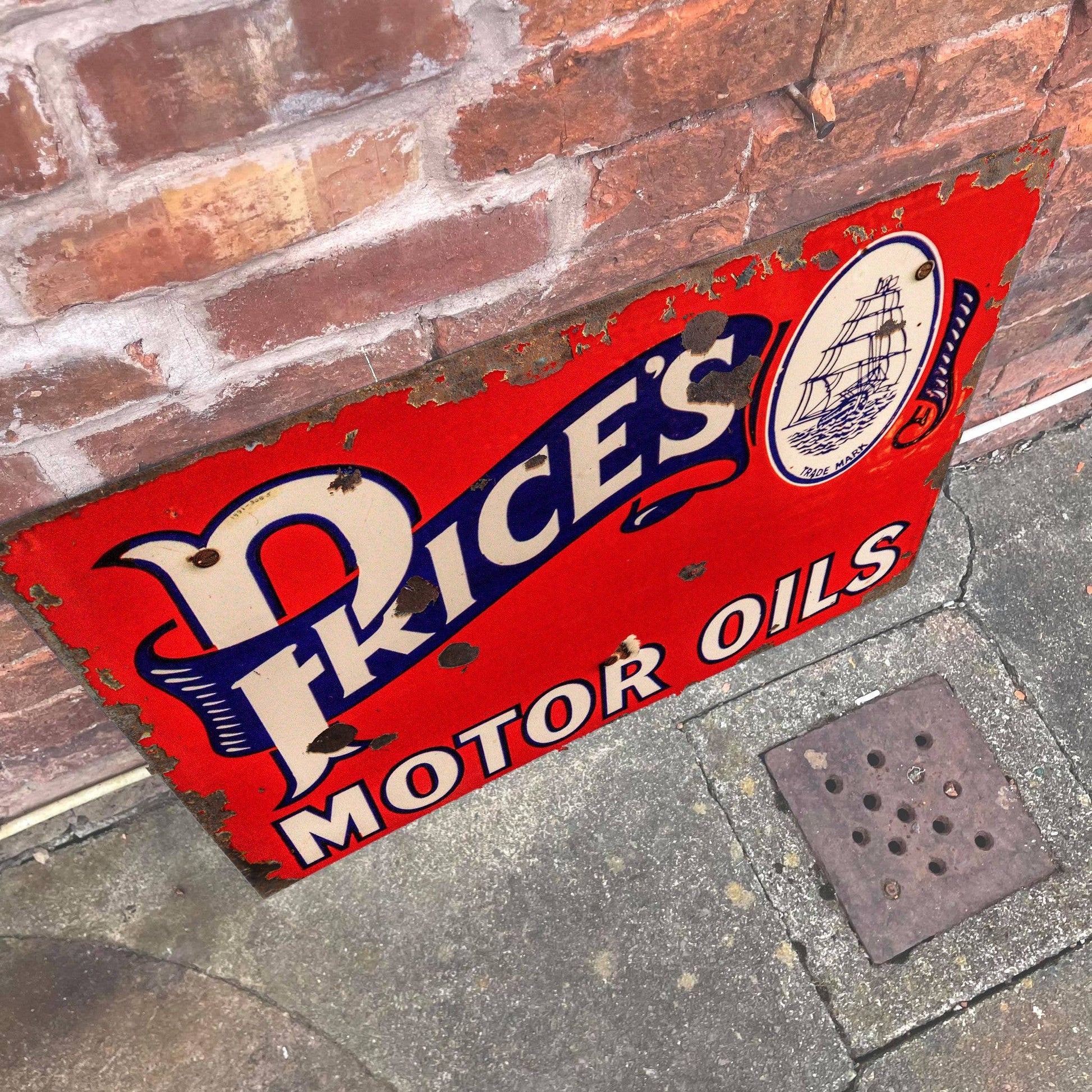 Vintage-style sign for D. Price's Motor Oils from Vintage Whippet
