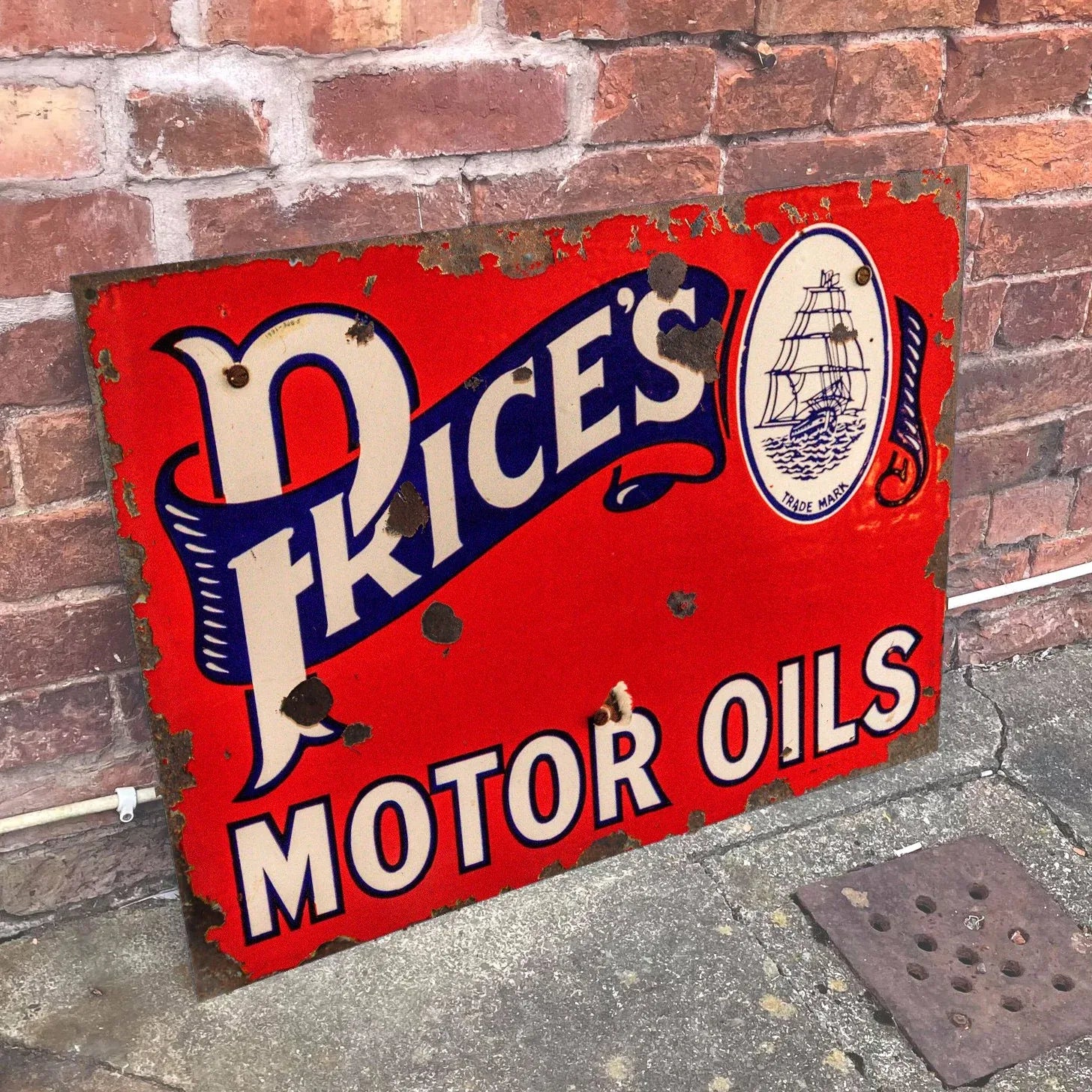 Vintage-style sign for D. Price's Motor Oils from Vintage Whippet