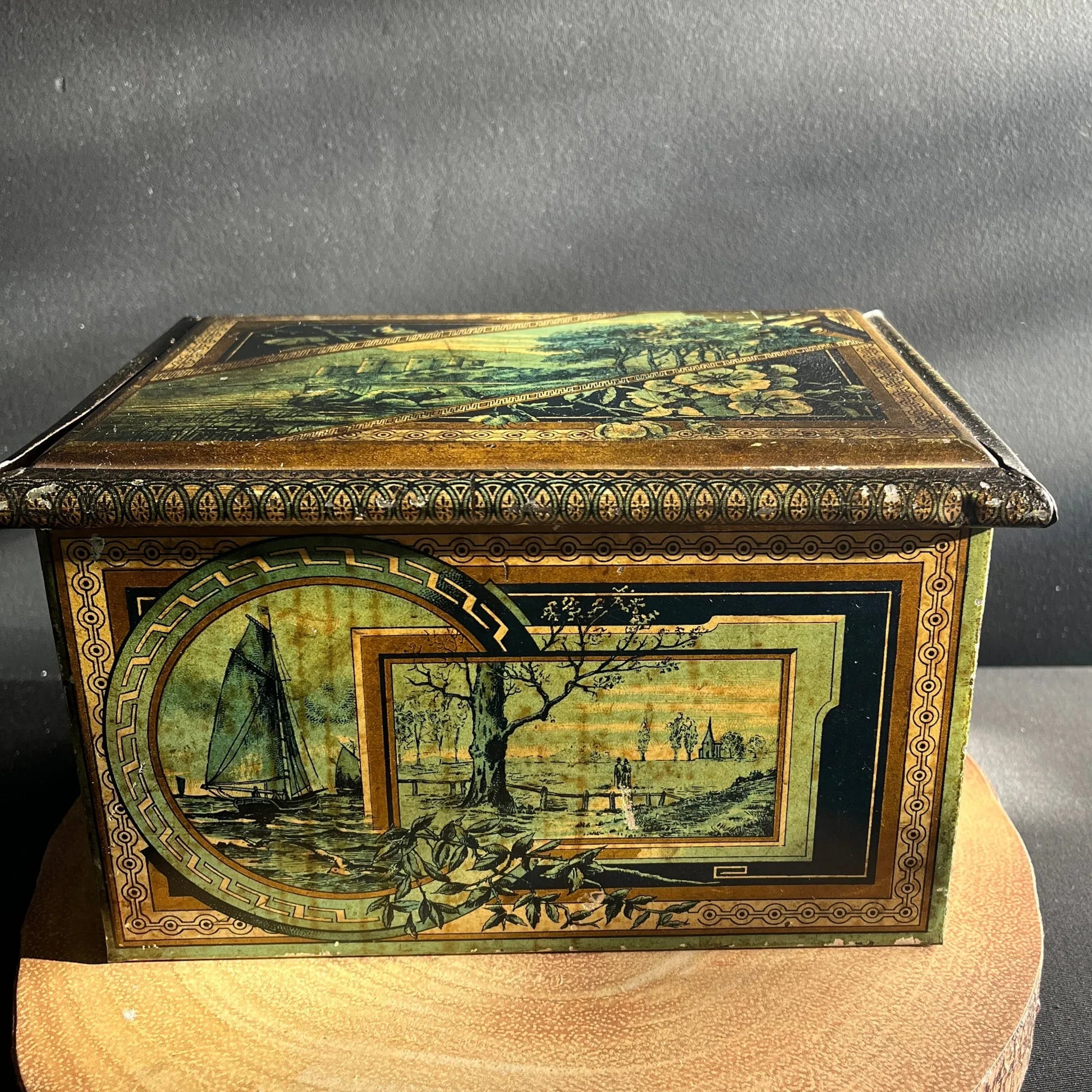 This Vintage tin by McVitie and Price is an early example of the art that went into advertising. 