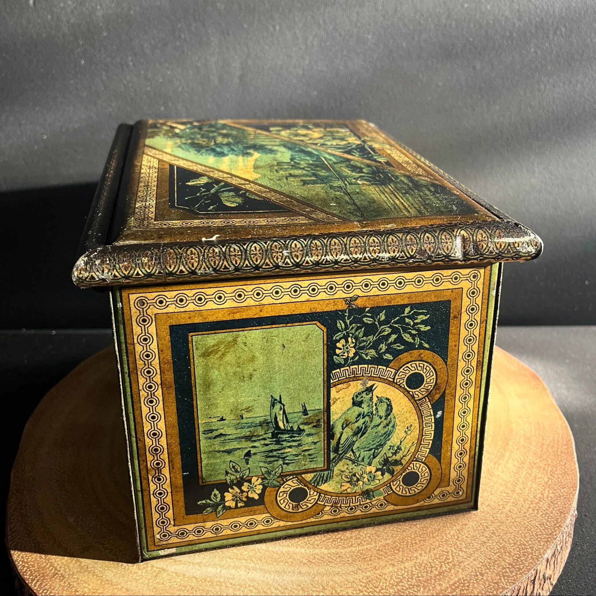 This Vintage tin by McVitie and Price is an early example of the art that went into advertising. 