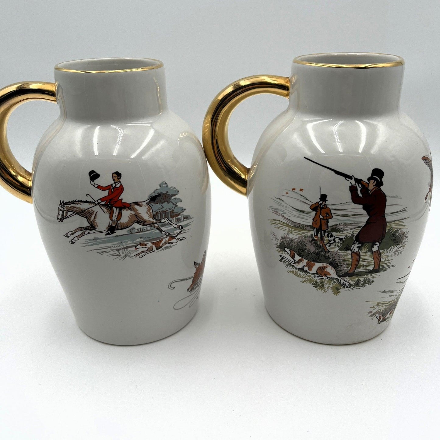 This Vintage Pair of Ceramic  Jugs  were made by Braunton Studio Ceramics 