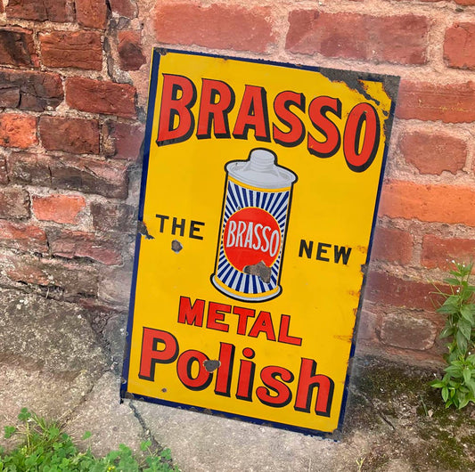 Vintage Style Brasso metal polish sign from Vintage Whippet