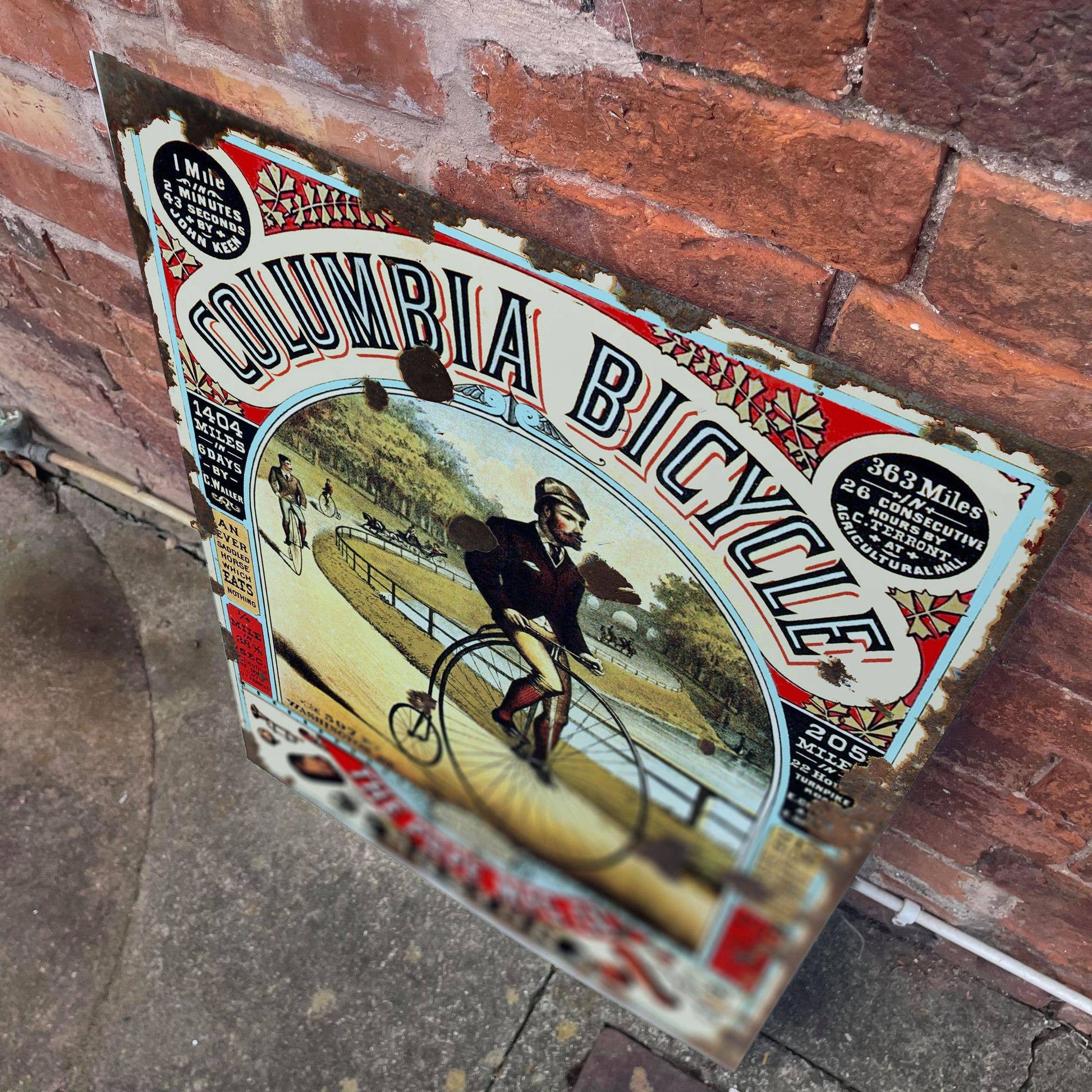Vintage Style Columbia Bicycle Sign from Vintage Whippet