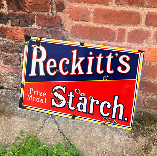 Vintage Style Reckitt's Prize Medal Starch sign from Vintage Whippet