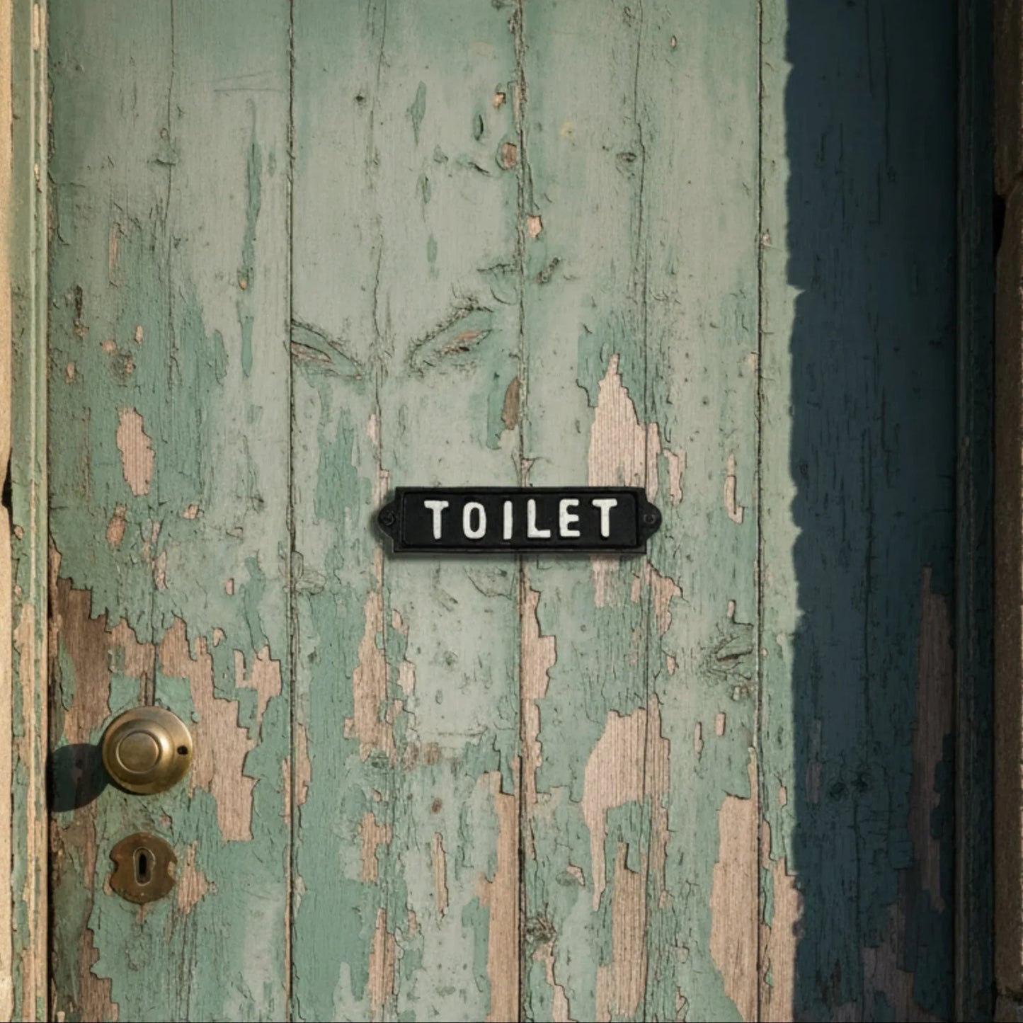Add a touch of classic charm with this vintage-style cast iron “TOILET” sign. Hand-painted with a rustic finish, it’s the perfect accent for any bathroom door.