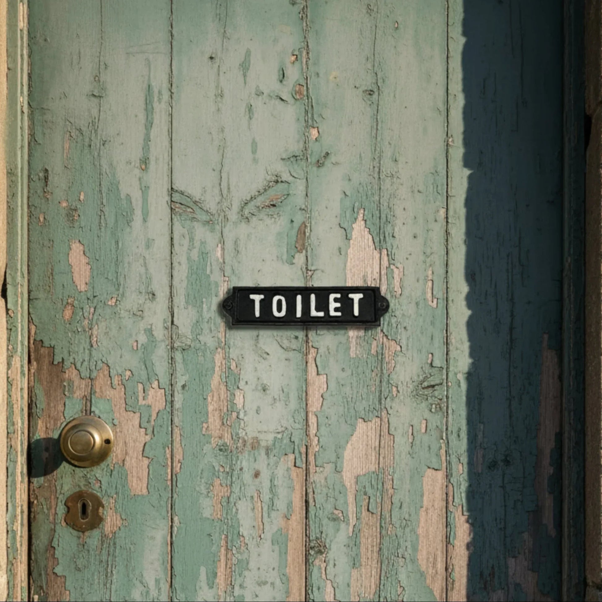 Add a touch of classic charm with this vintage-style cast iron “TOILET” sign. Hand-painted with a rustic finish, it’s the perfect accent for any bathroom door.