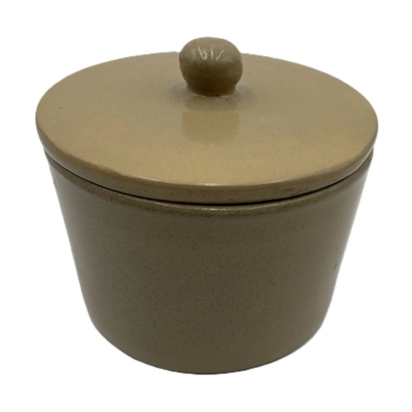 This is a vintage Moira English stoneware cheese preserver, a nice example of collectible kitchenware. 