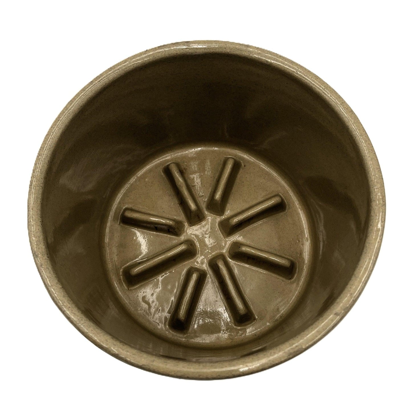 This is a vintage Moira English stoneware cheese preserver, a nice example of collectible kitchenware. 