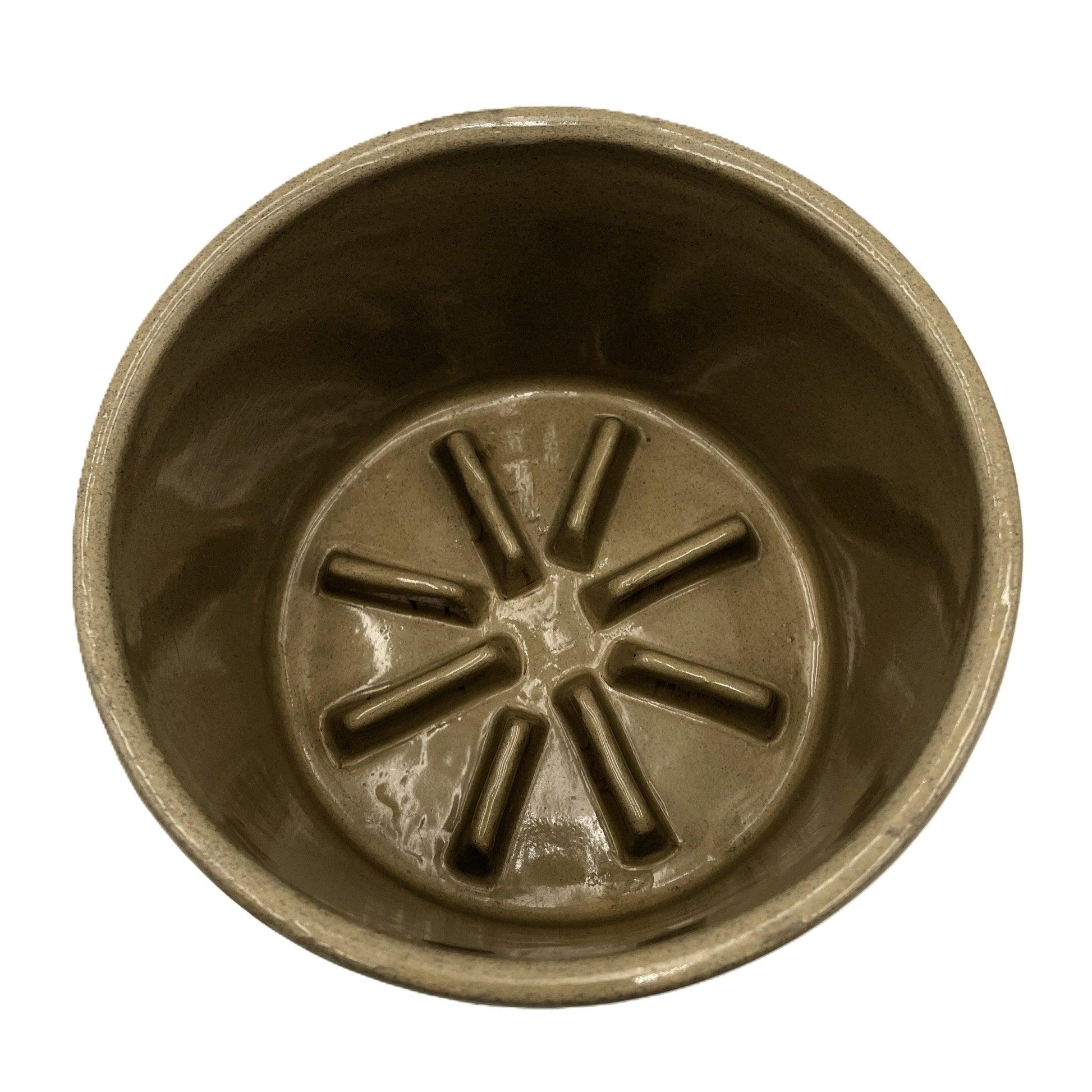 This is a vintage Moira English stoneware cheese preserver, a nice example of collectible kitchenware. 